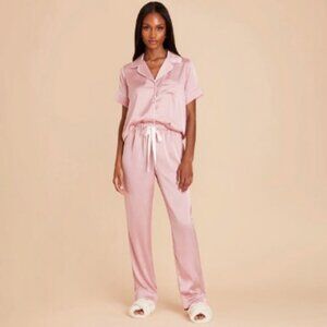 Jonny Satin Short Sleeve And Pant Set